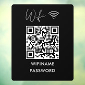 Scannen om WiFi QR-codewachtwoord zwart aan te slu Raamsticker (Vel 3)
