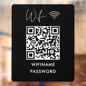 Scannen om WiFi QR-codewachtwoord zwart aan te slu Raamsticker (Vel 2)