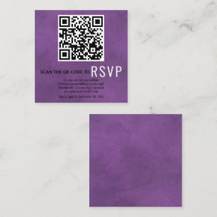 Scannen QR-code online RSVP paars gekleurde bruilo Informatiekaartje