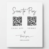 Scannen QR Code Sign Wedding Bar Valet Business G4 Fotoplaat (Voorkant)