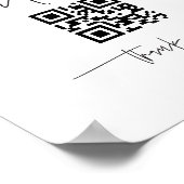 Scannen QR Code Sign Wedding Bar Valet Business G4 Poster (Hoek)