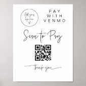 Scannen QR Code Sign Wedding Bar Valet Business G4 Poster (Voorkant)