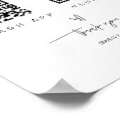 Scannen QR Code Sign Wedding Bar Valet Business G4 Poster (Hoek)