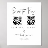 Scannen QR Code Sign Wedding Bar Valet Business G4 Poster (Voorkant)