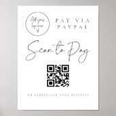 Scannen QR Code Sign Wedding Bar Valet Business G4 Poster (Voorkant)