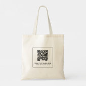 Scannen QR Code Upload Logo Dubbelzijdige Promotie Tote Bag (Achterkant)