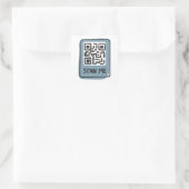 Scannen QR-code Vierkante Sticker (Tas)