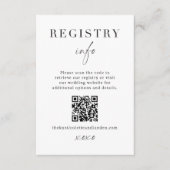 Scannen van QR-code voor moderne huwelijksregister Informatiekaartje (Voorkant)
