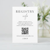 Scannen van QR-code voor moderne trouwregisterinfo Informatiekaartje (Staand voorkant)