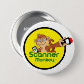Scanner Monkey Pin Ronde Button 7,6 Cm (Voorkant /achterkant)