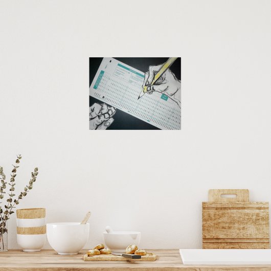 scantropine illustratie poster (Keuken)