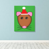 Scanvas met vier kerst canvas afdruk (Insitu (Houten vloer))
