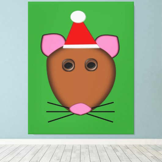 Scanvas met vier kerst canvas afdruk (Insitu (Houten vloer))