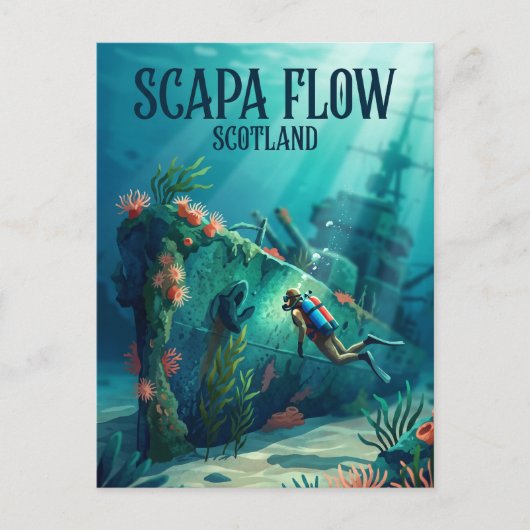 Scapa Flow Schotland Briefkaart (Voorkant)