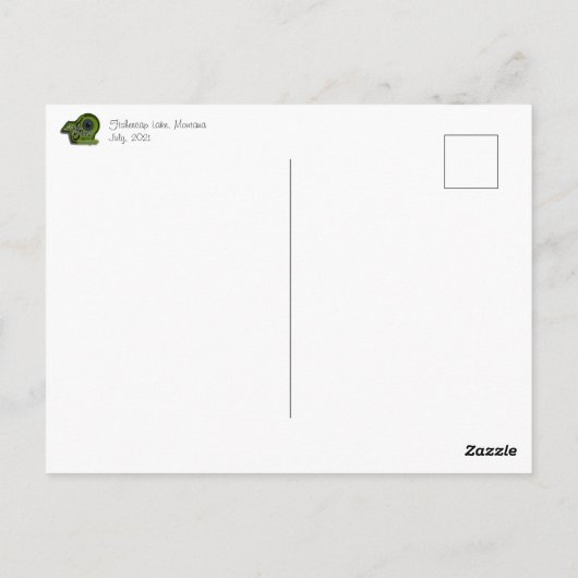 Scape Briefkaart - Fishercap Lake, MT (Achterkant)