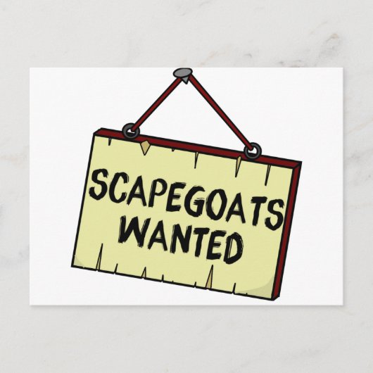 Scapegoats Wanted Briefkaart (Voorkant)