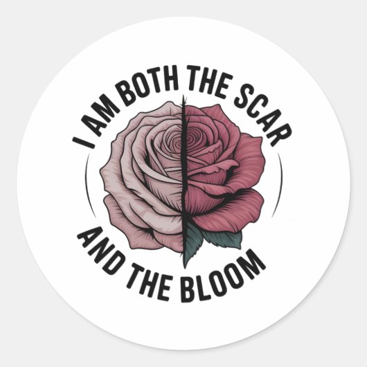 Scar & Bloom – Healing Rose Sticker (Voorkant)
