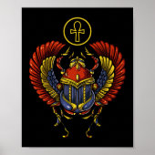 Scarab Ankh Egyptian Eye of Horus Ancient Symbool Poster (Voorkant)