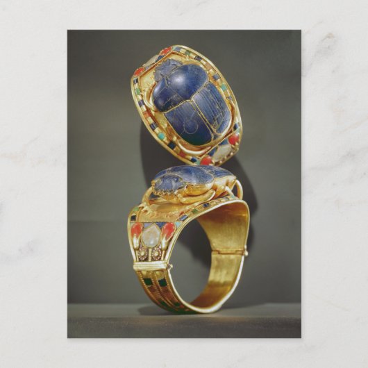 Scarab-armband, van de Tomb van Tutankhamun Briefkaart (Voorkant)