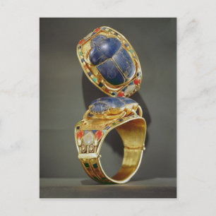 Scarab-armband, van de Tomb van Tutankhamun Briefkaart