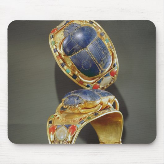 Scarab-armband, van de Tomb van Tutankhamun Muismat (Voorkant)