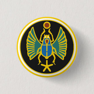 Scarab Badge in oude Egyptische kleuren Ronde Button 3,2 Cm