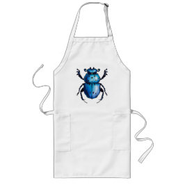 Scarab Beetle Art Blue Insect Entomology T-Shirt Lang Schort