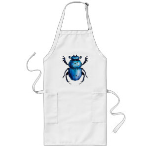 Scarab Beetle Art Blue Insect Entomology T-Shirt Lang Schort