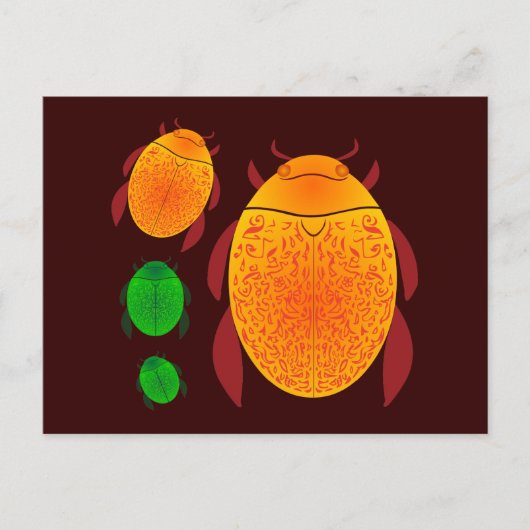 Scarab Beetle Briefkaart (Voorkant)