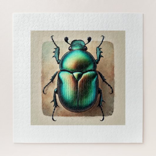 Scarab Beetle in Watercolor 040924IREF239 - Waterc Legpuzzel (Verticaal)