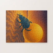 Scarab Beetle Puzzel Goddelijk Heilig Goud (Horizontaal)