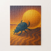 Scarab Beetle Puzzel Goddelijk Heilig Goud (Verticaal)