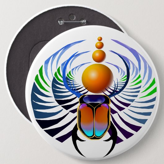 Scarab-Button Ronde Button 6,0 Cm (Voorkant /achterkant)