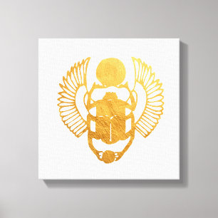 Scarab Egypt De Egyptische scharrelaar Scarab Beet Canvas Afdruk