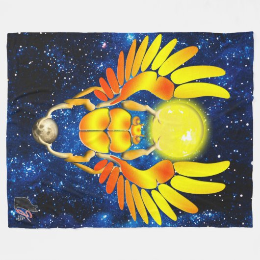 Scarab Fleece Deken (Voorkant (Horizontaal))