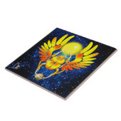 Scarab keramische Tegel Tegeltje (Zijkant)