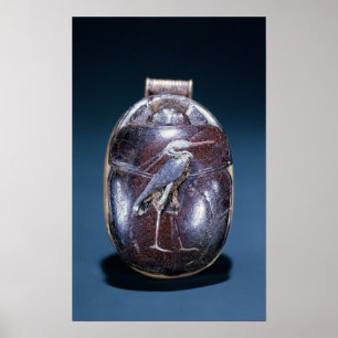 Scarab met Heron uit Tutankhamun Poster