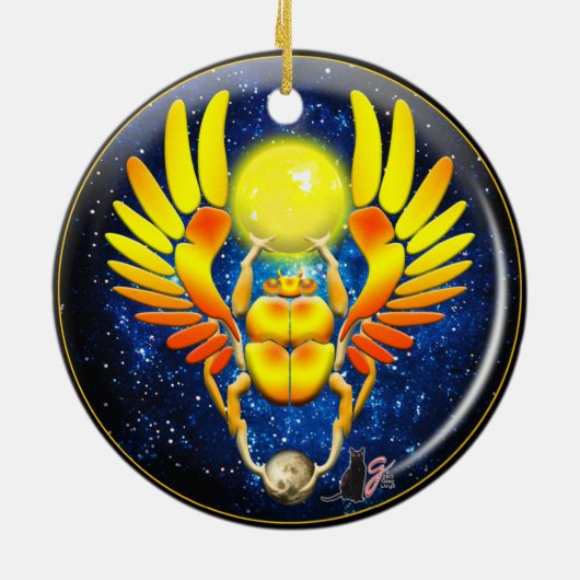 Scarab-Ornament Keramisch Ornament (Achterkant)