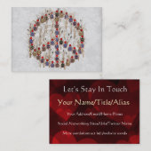 Scarab Peace Sign Visitekaartje (Voorkant / Achterkant)