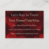 Scarab Peace Sign Visitekaartje (Achterkant)