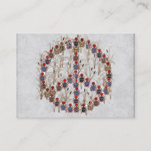 Scarab Peace Sign Visitekaartje (Voorkant)