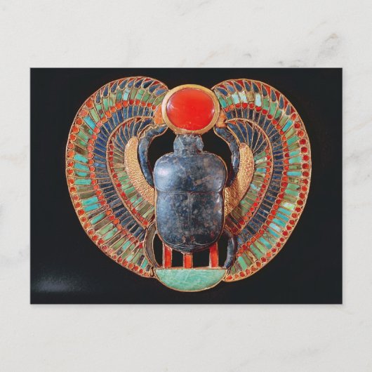 Scarab-pectoris, van de tombe van Tutankhamun Briefkaart (Voorkant)