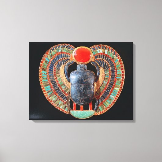 Scarab-pectoris, van de tombe van Tutankhamun Canvas Afdruk (Voorkant)