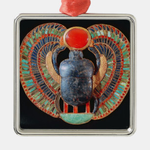 Scarab pectoris, van de tombe van Tutankhamun Metalen Ornament