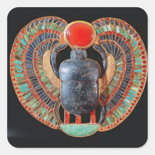 Scarab pectoris, van de tombe van Tutankhamun Vierkante Sticker