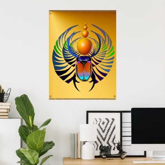 Scarab-Poster Poster (Thuiskantoor)