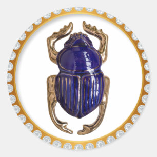 Scarab souvenir ronde sticker