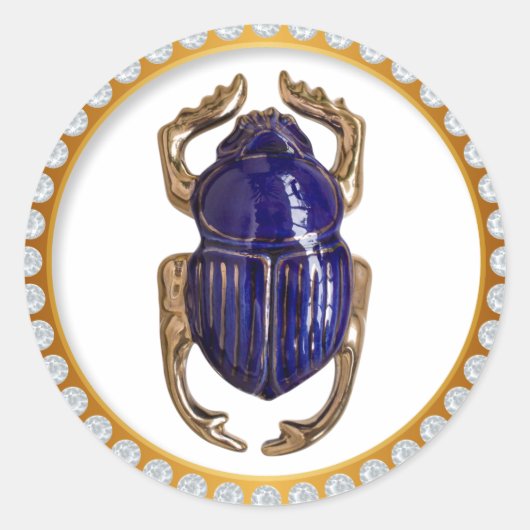 Scarab souvenir ronde sticker (Voorkant)