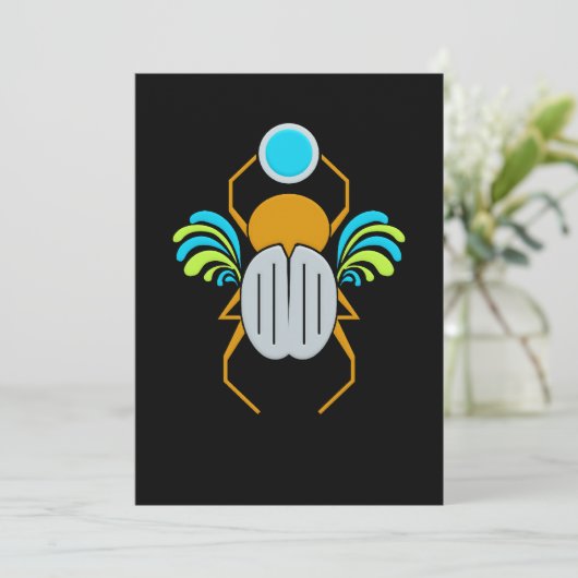 SCARAB uitnodiging - pas aan (Staand voorkant)