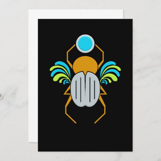 SCARAB uitnodiging - pas aan (Voorkant / Achterkant)